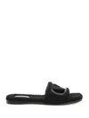 Valentino Vlogo Cutout Leather Sandal In Black