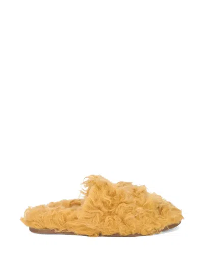 Valentino Garavani Furry-effect Mules In Animal Print