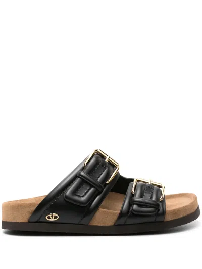 Valentino Garavani Fussfriend Leather Sandals In Black