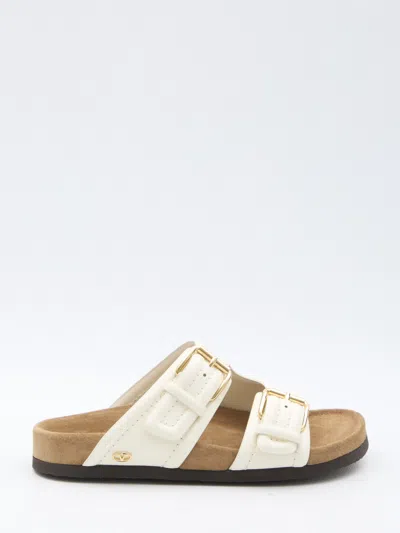 Valentino Garavani Fussfriend Footbed Slide In Ivory