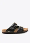 Valentino Fussfriend Leather Sandals In Black