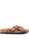 Valentino Vlogo-plaque Leather Slides