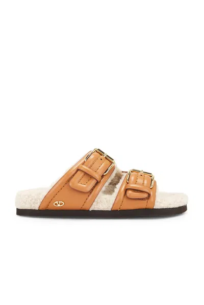 Valentino Garavani Fussfriend Slide In Almond Beige/natural