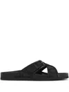 Valentino Garavani Logo Print Flip Flops In Black