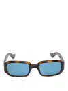 Valentino Eyewear Rectangular Frame Sunglasses In Brown