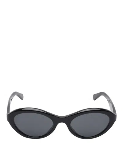Valentino Vlogo Signature Sunglasses In Black