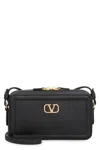 Valentino Garavani Alltime Leather Mini Crossbody Bag In Black