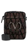 Valentino Vlogo Logo-plaque Messenger Bag In Brown