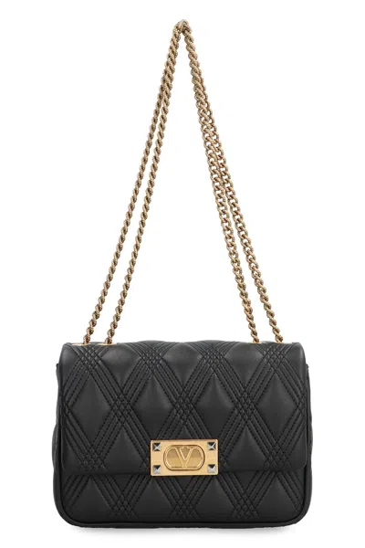 VALENTINO GARAVANI QUILTIE 67 LEATHER SHOULDER BAG
