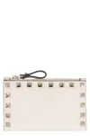 Valentino Garavani - Rockstud Leather Card Holder In White
