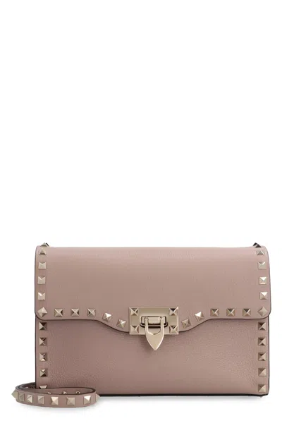 Valentino Garavani - Rockstud Leather Crossbody Bag In Pink