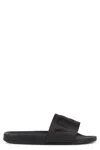 Valentino Black Rubber Slippers In Black