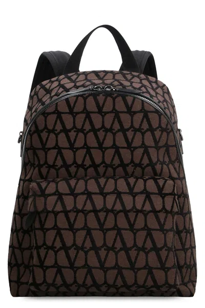 VALENTINO GARAVANI TOILE ICONOGRAPHE FABRIC BACKPACK