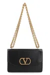 Valentino Garavani Garavani Vain Shoulder Bag In Shiny Calfskin Woman Black Uni In Black