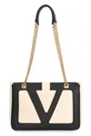 Valentino Butter White Viva Superstar Small Shopping Bag In Multi
