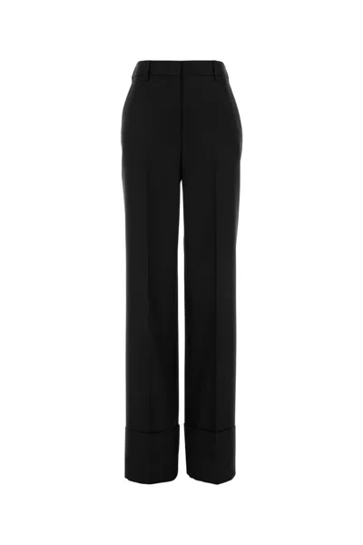 Valentino Black Wool Oves Aries Flared Pants