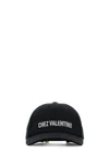 Valentino Garavani Midnight Blue Cotton Baseball Cap In Black