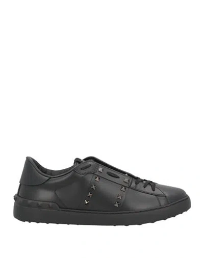 Valentino Garavani Valentino Rockstud Untitled Leather Sneaker In Black