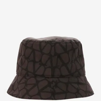 Valentino Garavani 3y2hga11 Toile Iconographe Print Bucket Hat In Brown