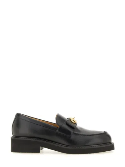 Valentino Garavani 40mm Calfskin "vlogo Locker" Loafer