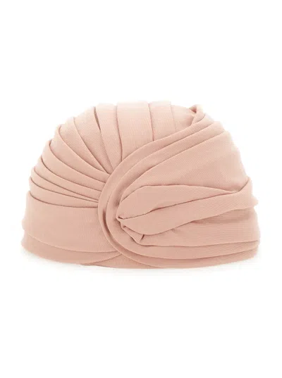 Valentino Garavani 6w2hh00e Asymmetrical Virgin Wool Beanie In Pink