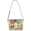 Valentino Jacquard Fabric '9to5' Shoulder Bag In White Multi