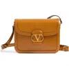 Valentino Garavani Orange Leather 9to5 Shoulder Bag In Brown