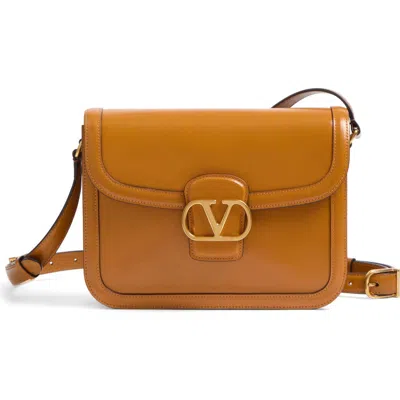 Valentino Garavani 9to5 Leather Shoulder Bag In Deep Cuir