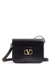 Valentino Garavani Black Shoulder Bag With Vlogo Detail On The Front In Leather Man