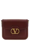 Valentino Womens Brick Ruby 9to5 Small Leather Shoulder Bag In Burgundy