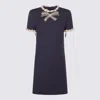 Valentino Knee Length Dress Short Sleeves In Blue