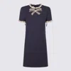Valentino Knee Length Dress Short Sleeves In Blue