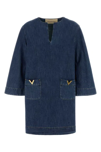 Valentino Garavani Abito Denim | Solid | Cha In Blue