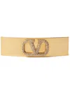Valentino Crystal Rectangular Hair Accessories In Gold