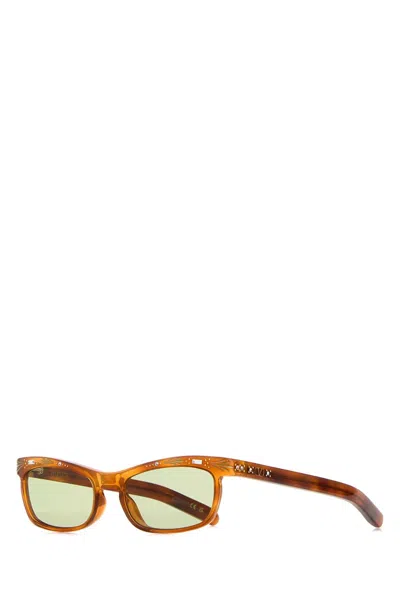 Valentino Garavani Acetate Sunglasses With Golden-tone Metal Finishing In Orange