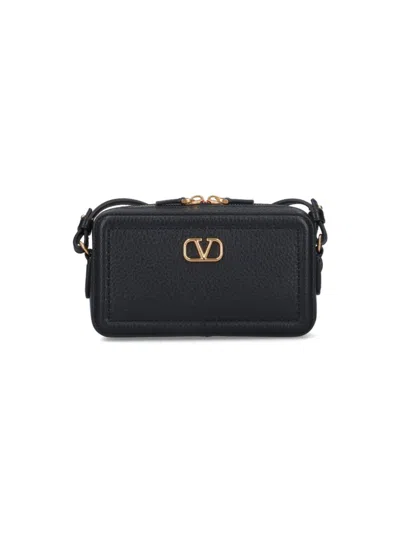 VALENTINO GARAVANI VALENTINO GARAVANI "ALLTIME" MINI CROSSBODY BAG BLACK