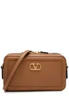 Valentino Garavani Alltime Mini Leather Camera Bag In Beige