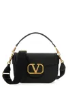 Valentino Garavani Garavani Alltime Grainy Calfskin Shoulder Bag Woman Black Uni