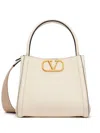 Valentino Alltime Small Handbag Made Of Grained Calf Leather In White