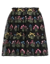 Valentino Garavani & Celia Birtwell Woman Mini Skirt Black Size 6 Cotton, Polyester, Polyamide In Black
