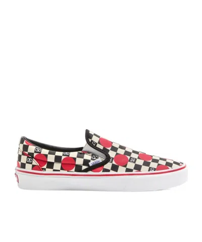 Valentino Garavani And Vans Fabric Slip-on Trainer With Vlogo Checkerboard Print And Polka Dot Detai In Multi