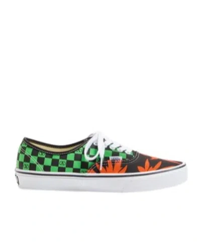 VALENTINO GARAVANI VALENTINO GARAVANI AND VANS LOW-TOP FABRIC TRAINER WITH VLOGO CHECKERBOARD PRINT AND TROPICAL LEAVES