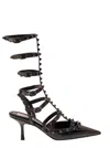 Valentino Rockstud Leather Ankle-strap Pumps In Multicolor