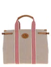 Valentino Antibes Striped Top Handles Tote Bag In Multi