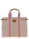 Valentino Antibes Striped Top Handles Tote Bag In Multi