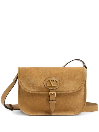 Valentino Garavani Antibes Leather Crossbody Bag In Sand
