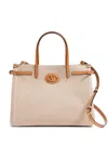 Valentino Antibes Medium Canvas Shopping Tote Bag