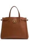 Valentino Borsa Shopping Antibes Media In Pelle Marrone Donna In Brown