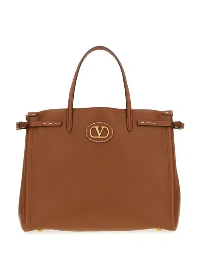 Valentino Garavani "antibes" Tote Bag In Brown