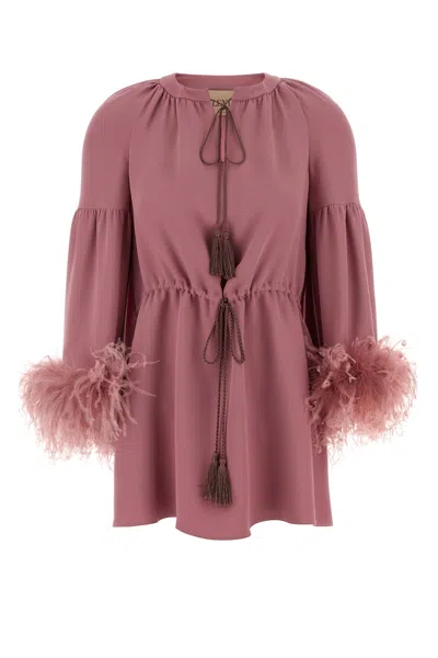 Valentino Garavani Antiqued Pink Crepe Couture Blouse